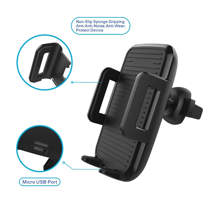 Đế Sạc Điện Thoại Không Dây Điều Chỉnh Được 360 Độ Cho Xe Hơi° Xoay Tròn Chuyên Dụng Chất Lượng