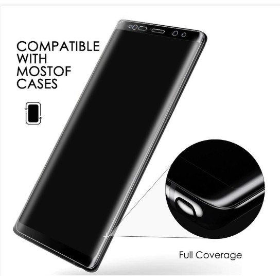 Bộ 4 dán full màn hình dẻo Glalaxy Note 8 hiệu Gor chính hãng ( 2 mặt trước + mặt sau )