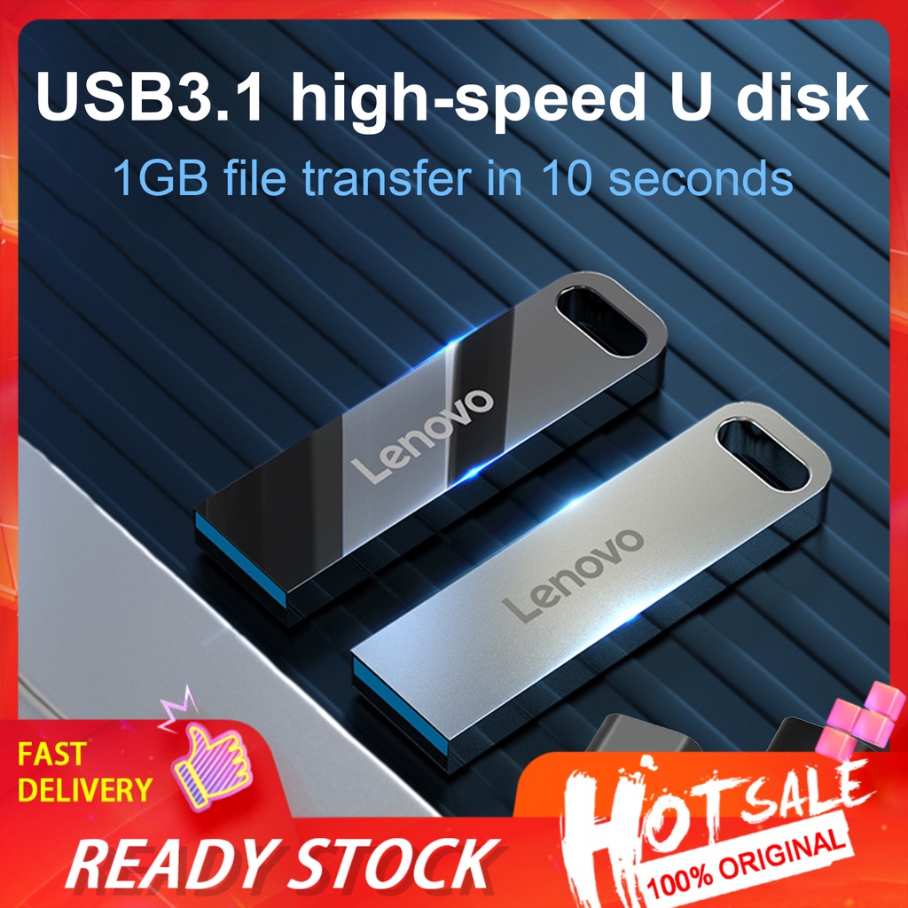 USB LENOVO 512GB/1TB/2TB bằng kim loại chống nước tùy chọn cho máy tính