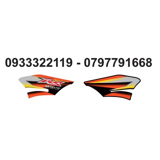 Tem Rời Wave RS Dán Xe Đen Cam