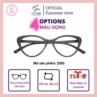 Gọng Kính Mắt Mèo Nhựa Dẻo Nhiều Màu G STORE Kính Mắt Dùng Được Cho Cả Nam Và Nữ Bền Đẹp 2383