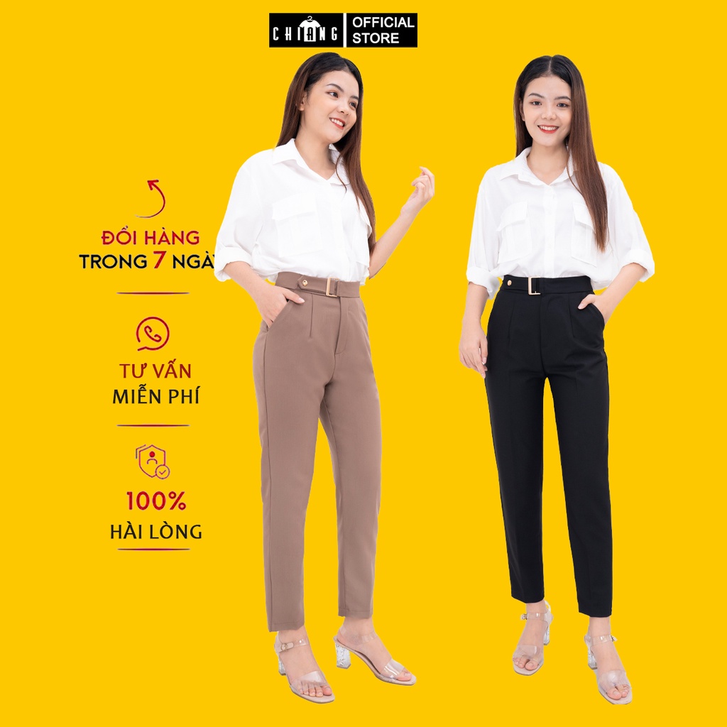 Quần Baggy Công Sở, Quần Tây Công Sở Nữ CHIANG Đứng Dáng, Vải Mira Hàn Không Bai Xù Bám Bụi, Chất Lượng Cao B14