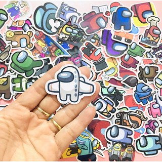set 60 sticker among us ép lụa có đề can bóc dán / hình dán Among us