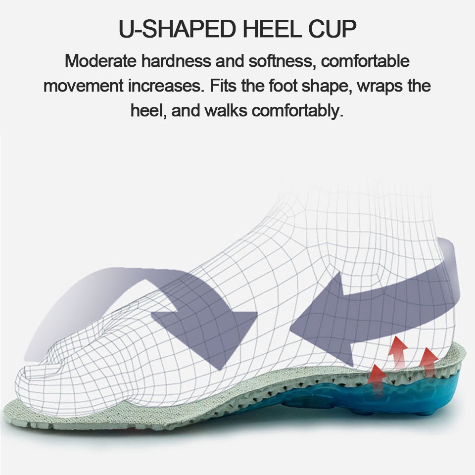 Miếng Lót Giày Thể Thao Bằng Vải Lưới Silicone Co Giãn Chống Sốc Chống Mùi Thoáng Khí