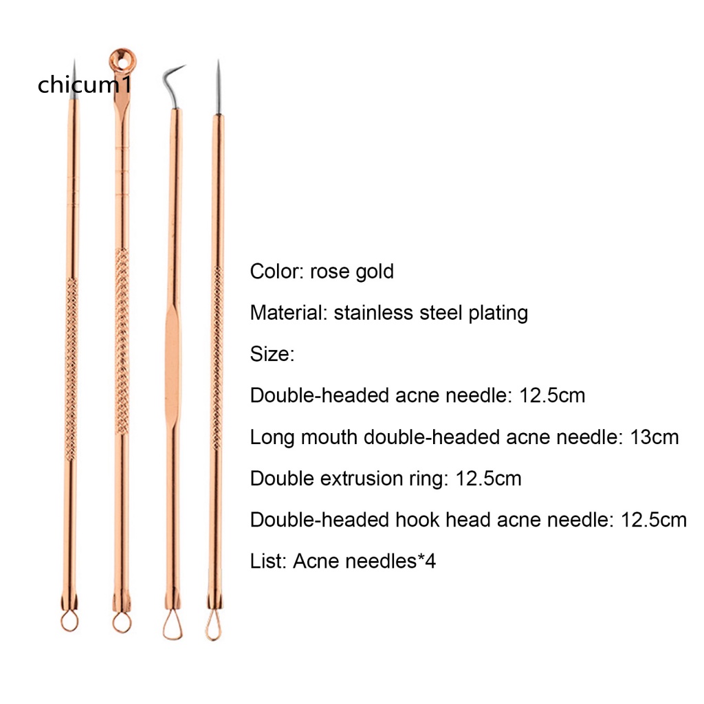 Set 4 Dụng Cụ Nặn Mụn Đầu Đen An Toàn Tiện Dụng