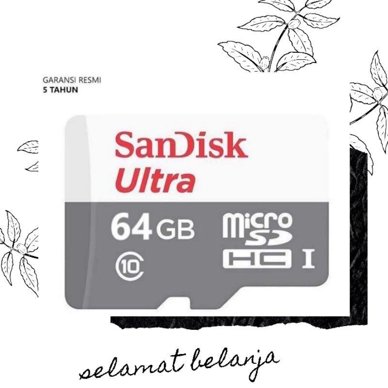 Thẻ Nhớ Sandisk Ultra Micro Sd Hc Class 10 64gb