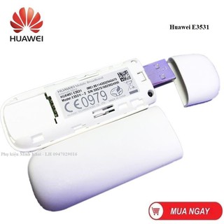 USB 3G 𝐇𝐮𝐚𝐰𝐞𝐢 𝐄𝟑𝟓𝟑𝟏 - tốc độ 21.6 chạy Hilink và APP/ dcom 3G e3531