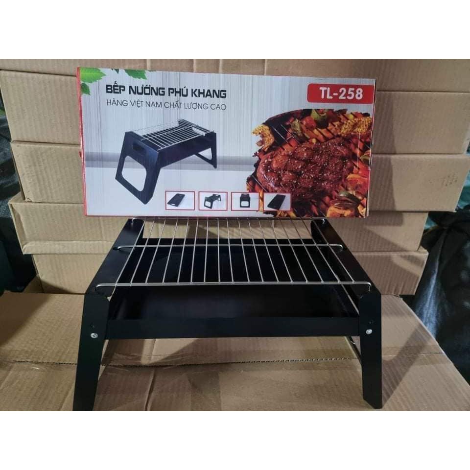 BẾP NƯỚNG BBQ NGOÀI TRỜI BẾP THAN HOA PHÚ KHANG GẤP GỌN CÓ VỈ NƯỚNG NHIỀU KÍCH CỠ