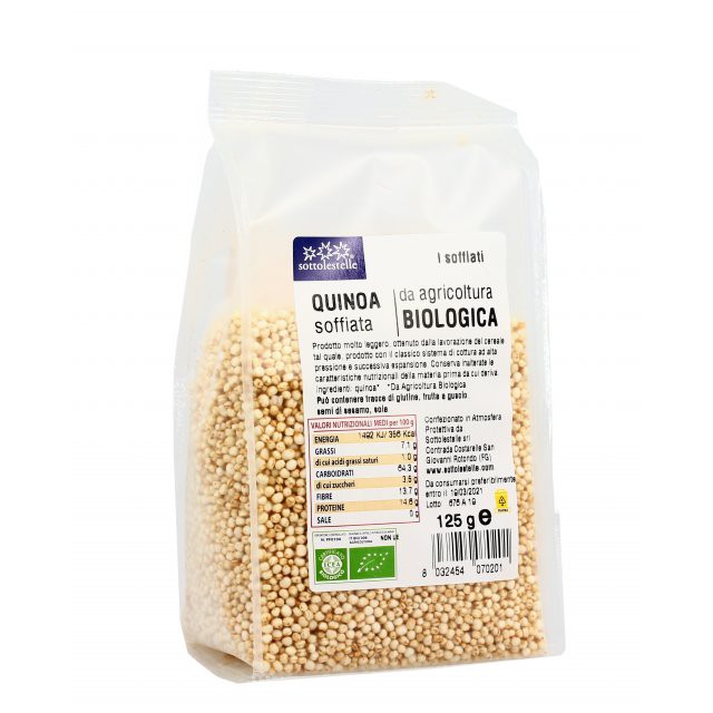 Bỏng diêm mạch hữu cơ Sottolestelle 125g Organic Puffed Quinoa