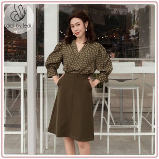 Chân váy công sở, DIDI by LEDI, chân váy chữ A dài qua gối, vải Viscose  size S M L XL - V517