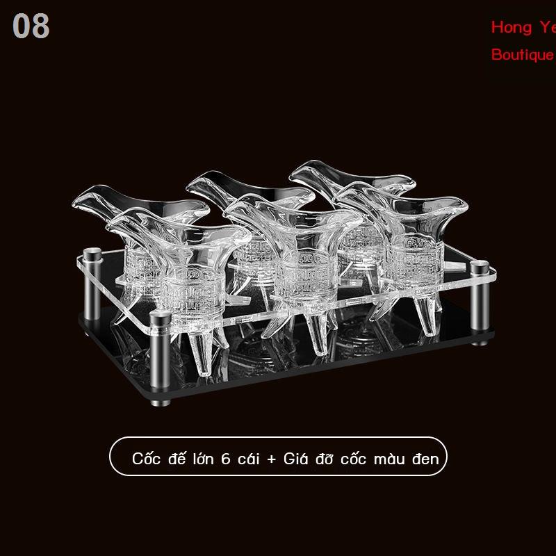 Cổ ly rượu hoàng đế cốc tam quốc điển chạm khắc đạo cụ đám cưới nhỏ giá đựng