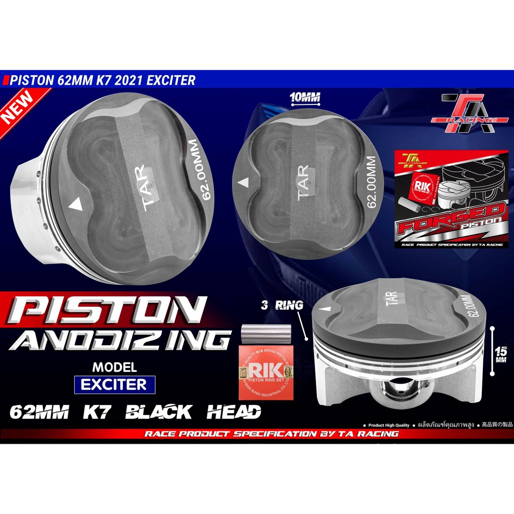 Piston Nén Ex135 - Ex150 62MM 65mm TA Racing