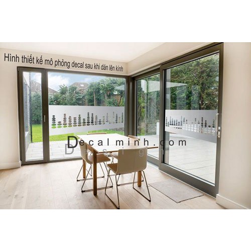 {CHỌN MẪU} Decal dán kính mờ cắt sẳn mẫu văn phòng, quán ăn