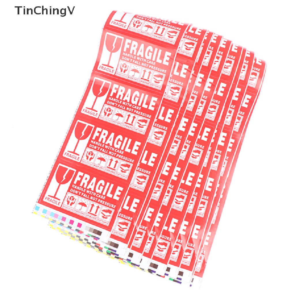 Set 100 Nhãn Dán Cảnh Báo Kích Thước 9cm * 5cm Tiện Dụng