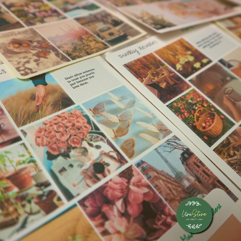 Sticker photo - ảnh sticker sunday dùng để trang trí sổ tay phong cách vintage - made by unistore