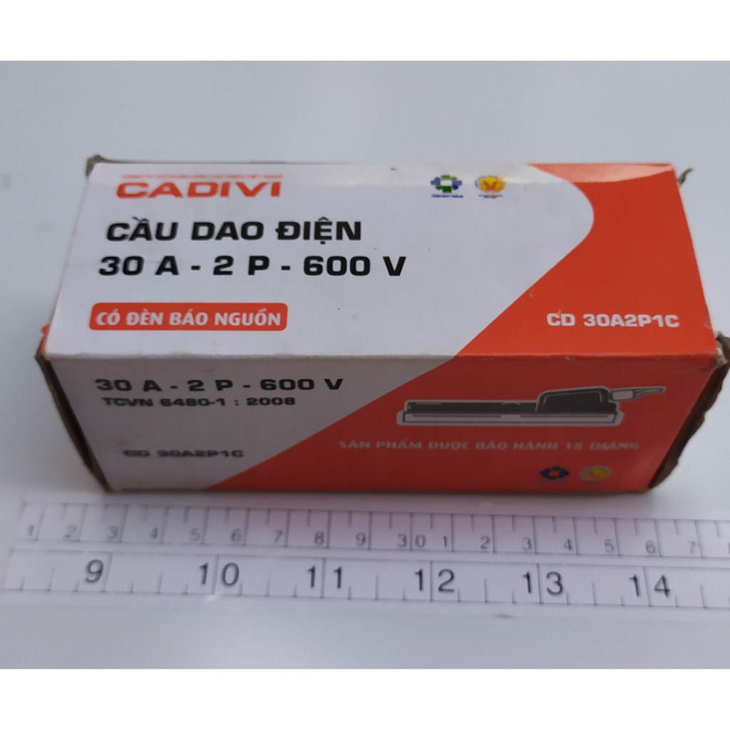 Cầu Dao Điện 30A CADIVI 2 PHA