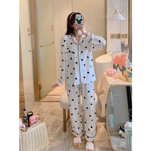Bộ Đồ Ngủ Pijama Dài - dài tay 12 Mẫu Hoạ Tiết Xinh Xắn | BigBuy360 - bigbuy360.vn