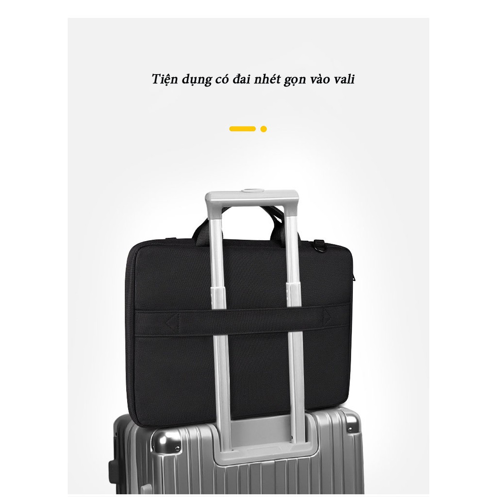 Túi chống sốc Laptop Macbook 2 ngăn to, quai xách quai đeo 2020