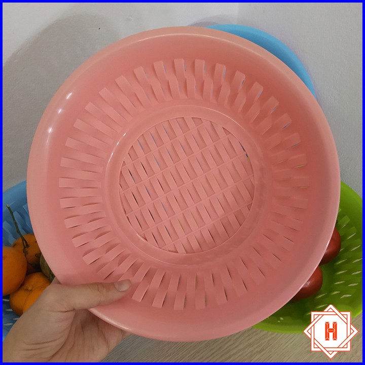 Song Long Plastic Rổ tròn đan mây tiện lợi cho gia đình { H }