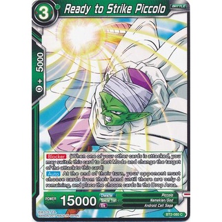 Thẻ bài Dragonball - bản tiếng Anh - Ready to Strike Piccolo / BT2-080'