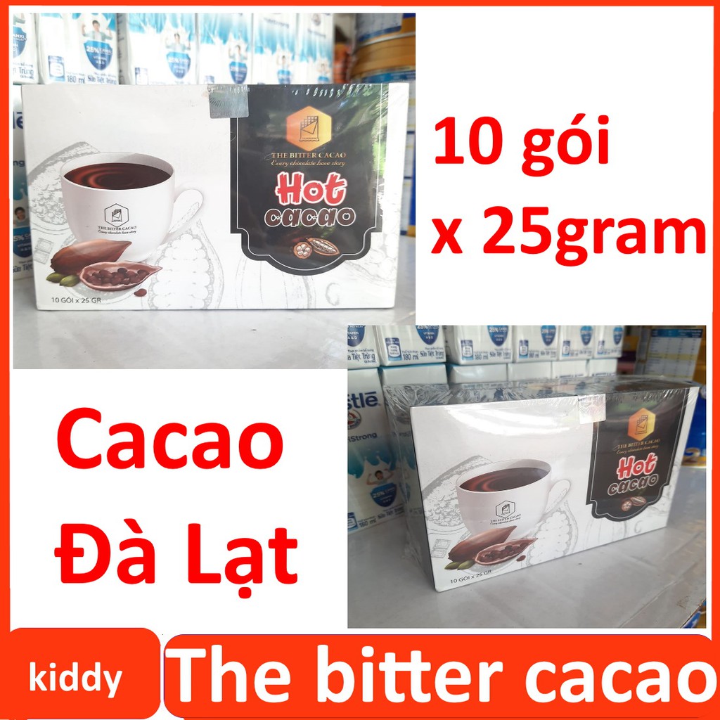 Cacao Đà Lạt The Bitter Cacao 10 gói nhỏ x 25gram