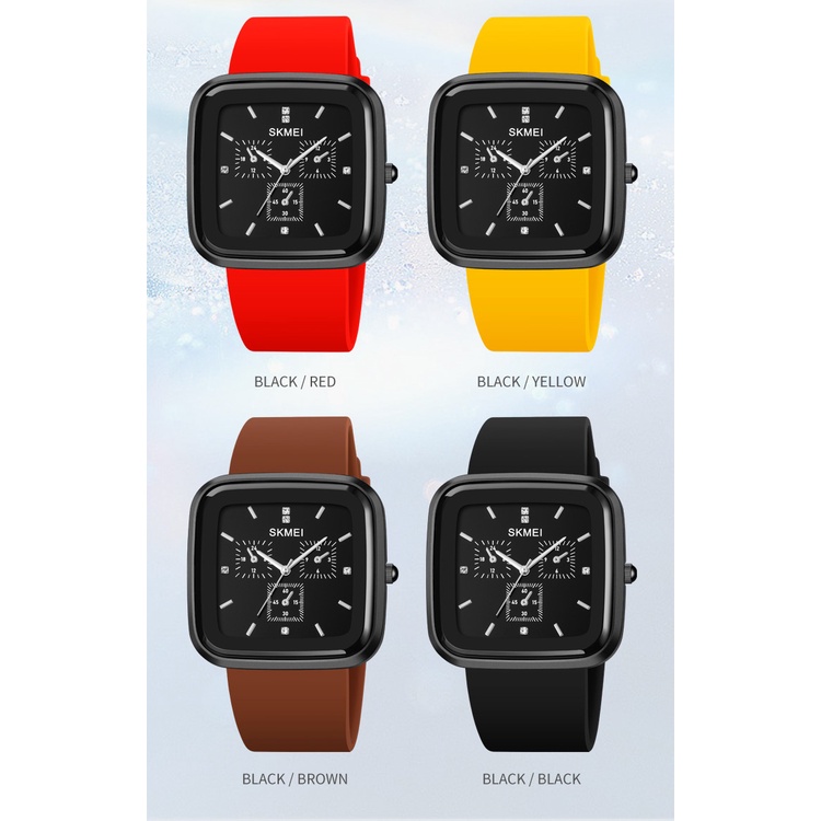 Đồng Hồ Quartz Nam Dây Silicone Chống Thấm Nước SKMEI