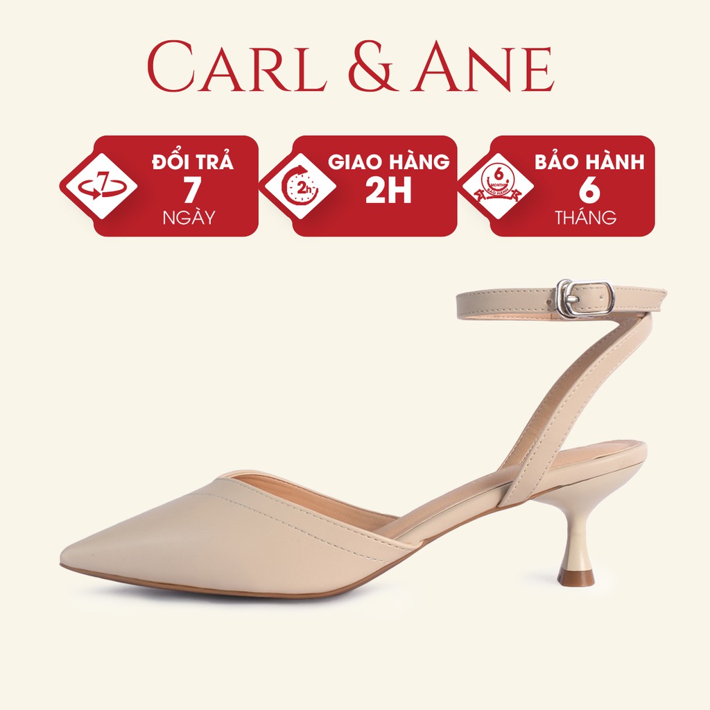 [Mã WABRTL3 -10% đơn 250K]Carl &amp; Ane - Giày cao gót mũi nhọn dáng công sở cao 5cm màu nude - CL014