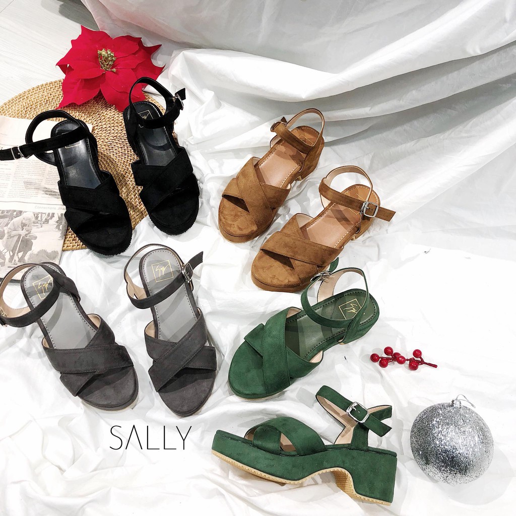 SANDAL CHÉO ĐẾ THÔ