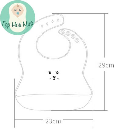 Yếm ăn dặm chống thấm Silicone chống thấm, gấp gọn cho bé - Mint ăn dặm