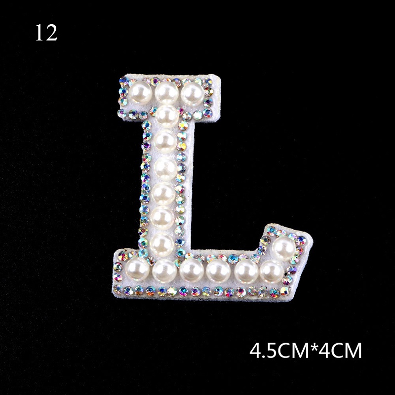 26 Chữ Cái Đính Đá Trang Trí Kính （Hand sewn or ironed）