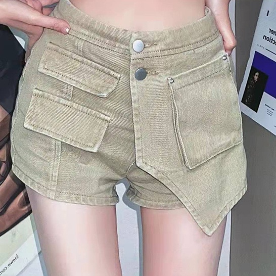 Quần Short Jean Nữ Lưng Cao Thời Trang Hàn Quốc