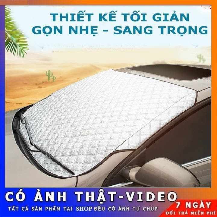 Bạt che chắn nắng kính lái ô tô, hàng dày phản quang 3 lớp chống nóng cách nhiệt cho xe - Phù hợp với mọi xe