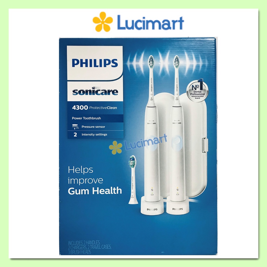 Bàn chải điện Philips Sonicare Optimal, 4300, 6100, 6300, PerfectClean