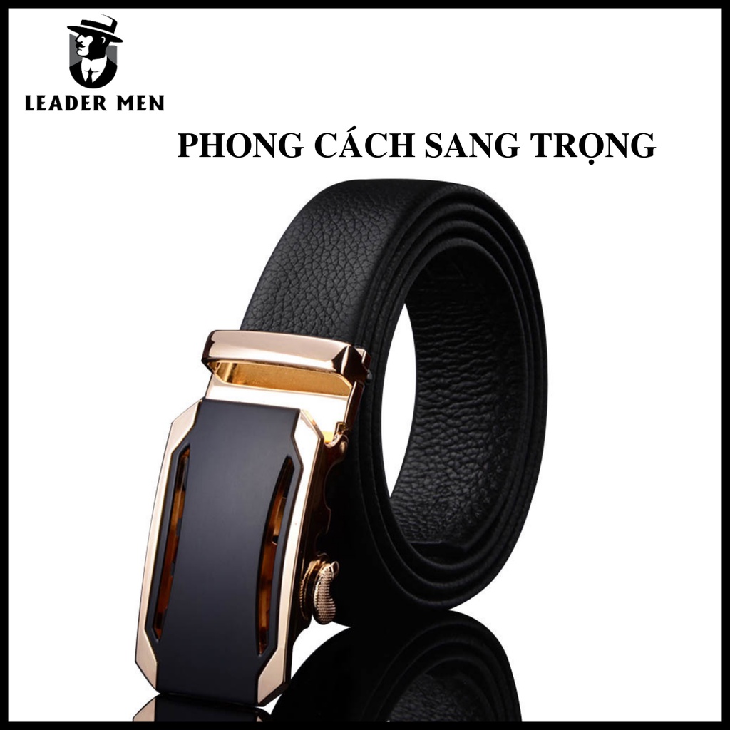 Dây Thắt Lưng Nam LMEN Cao Cấp Khóa Tự Động - Thắt Lưng Nam Da PU Thời Trang Kiểu Dáng Sang Trọng - Bảo Hành 12 Tháng