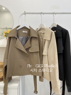 Áo khoác blazer dáng lửng - ảnh thật