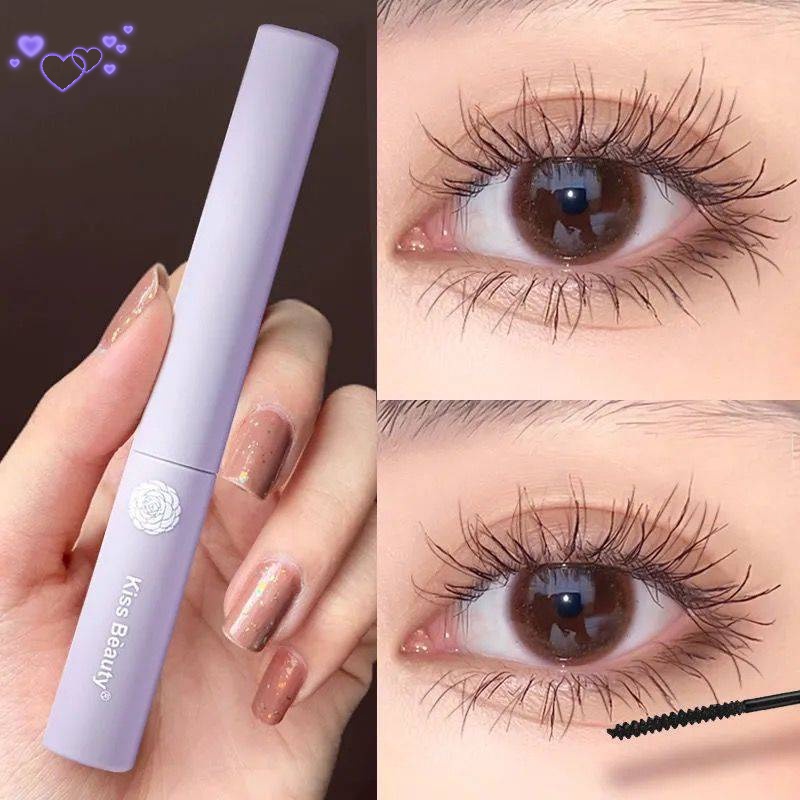 Mascara Đầu Cọ Nhỏ Chuốt Cong Mi Kháng Nước Chống Mồ Hôi Không Vón Cục Kiss Beauty 2022