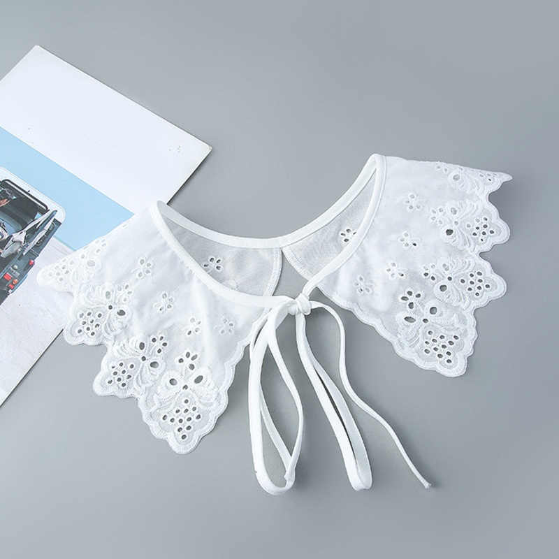 Khăn Choàng Cổ Thắt Nơ Thêu Họa Tiết Hoa Xinh Xắn Cho Nữ