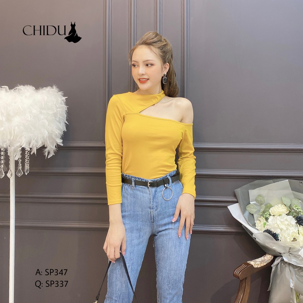 [Mã FAMAYWA giảm 10K đơn 50K] CHIDU áo kiểu nữ khoét năng động- SP347 | BigBuy360 - bigbuy360.vn