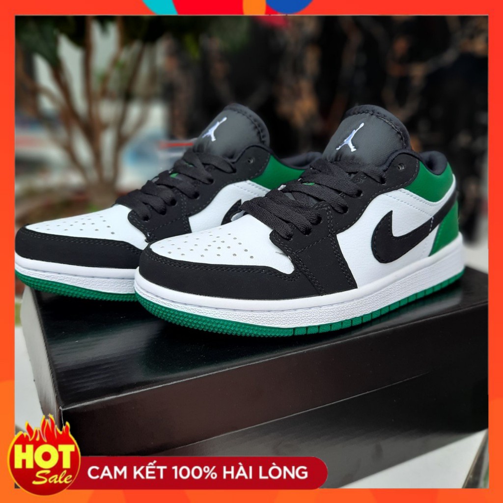 Giày thể thao Air Jordan 1 Low Xanh lá cổ thấp, giày sneaker phối màu hot nhất 2021