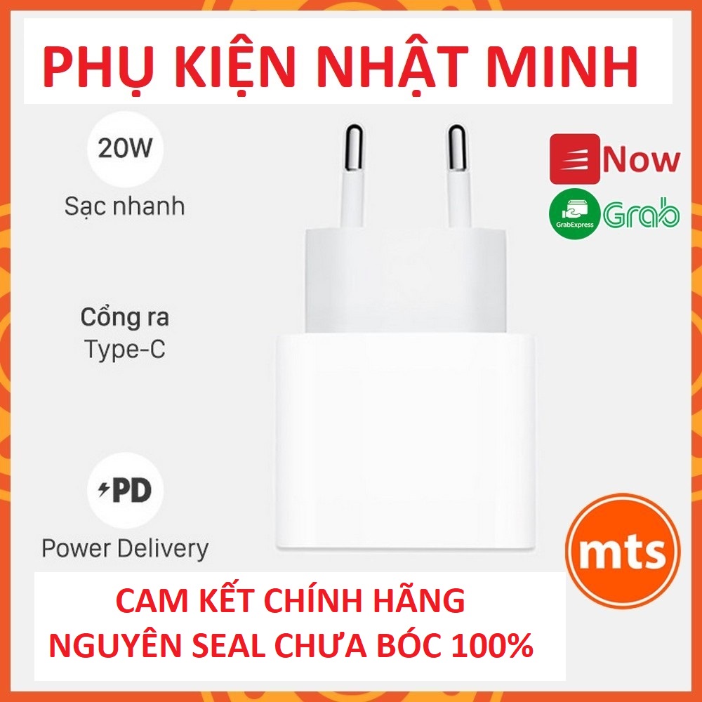 [NGUYÊN SEAL] Củ Sạc nhanh Apple iPhone 20W Type-C  - Chính hãng Apple, sạc iphone 11promax , iphone 12promax