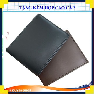 Ví Nam Tặng Kèm Hộp Đẹp Thời Trang | Bóp Da Nam Kiểu Ngang Có Ngăn Kéo Khóa VT18 thanhtuyenstore013
