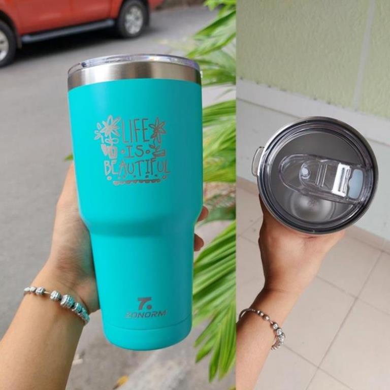 Ly giữ nhiệt 900ml - Ly giữ nhiệt có túi xách - Ly giữ nhiệt vỏ nhám chống trầy inox 304