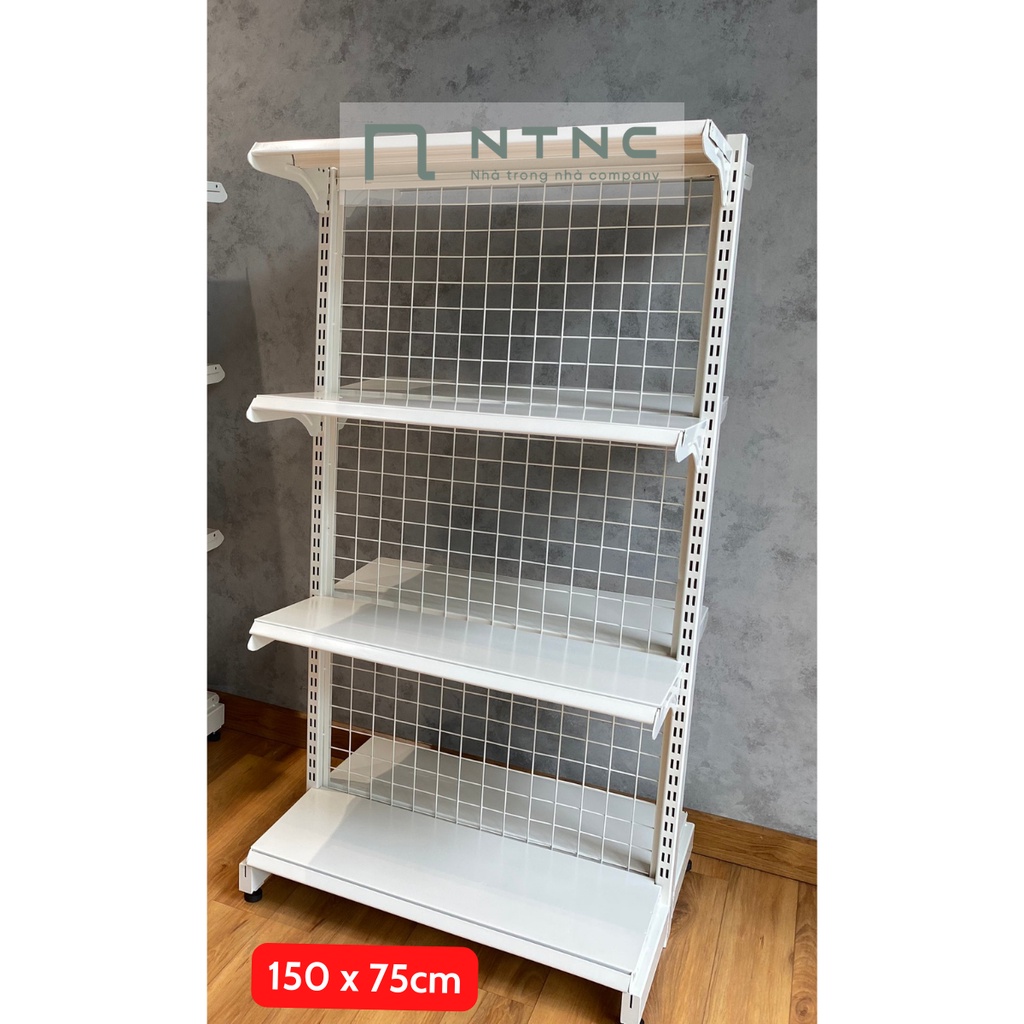 Kệ sắt đa năng trưng bày siêu thị, cửa hàng Màu Trắng dài 75cm/120cm - Nhà Trong Nhà
