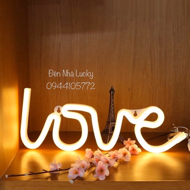 Đèn neon light chữ LOVE vàng ấm ✨✨