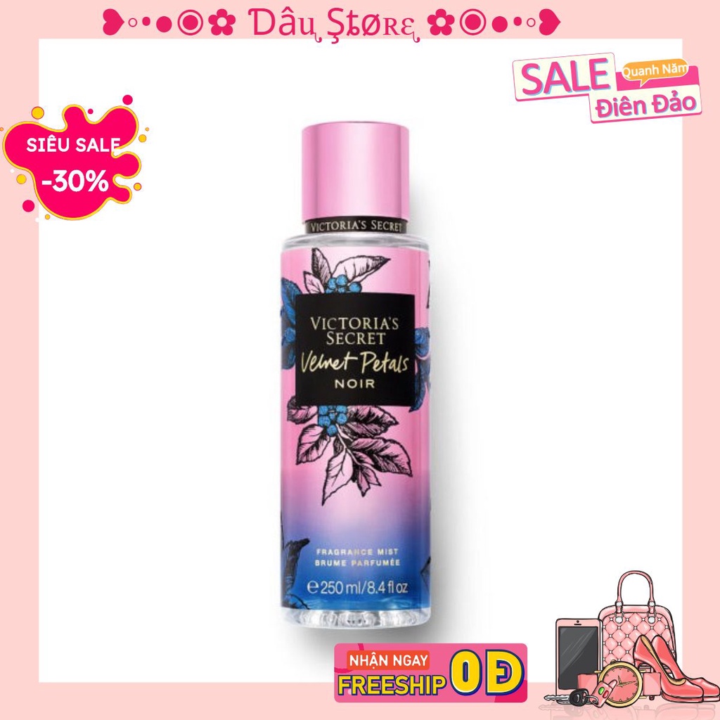 [Dâu Store] Xịt Thơm Body Victoria’s Secret Velvet Petals Noir (30ml-50ml-100ml) [NeW] Chính hãng
