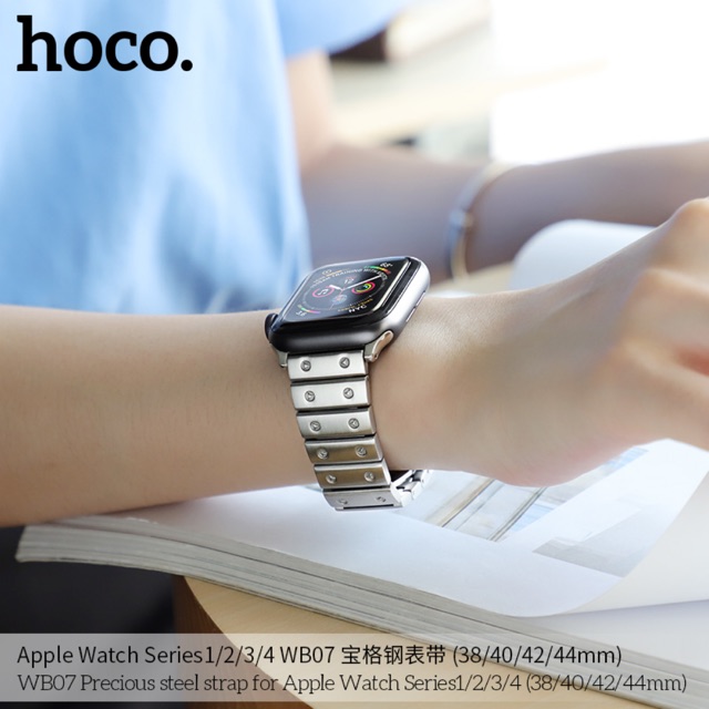 Dây thép apple watch đủ size kèm tua vít chỉnh sai Hoco WB07