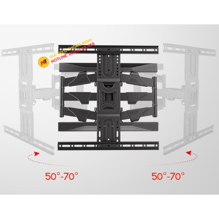 [Mã ELMS05 giảm 5% đơn 300k]Giá Treo Tivi 6 Cánh Tay Chịu Lực NB P6 45 - 75 Inch - Hàng Chính Hãng NorthBayou