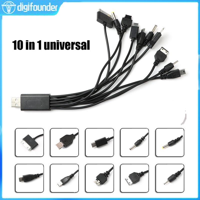 Dây Cáp Sạc Nhanh DIGIFOUNDER 10 Trong 1 Cho PSP Phone iPod Phone I5V8