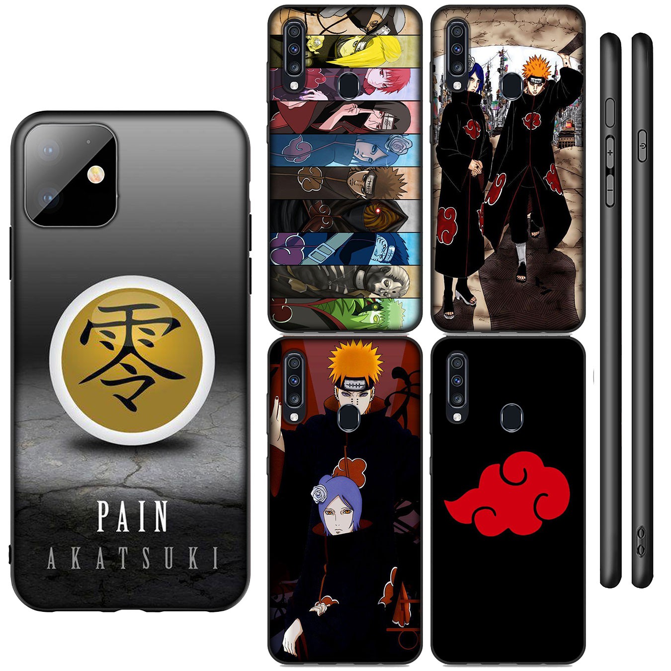 Samsung Galaxy A02S J2 J4 J5 J6 Plus J7 Prime A02 M02 j6+ A42 + Casing Soft Silicone Akatsuki NARUTO Anime Sasuke Phone Case