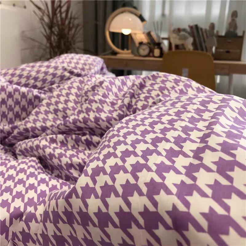 set chăn ga gối Cotton Poly Bo Decor ke timvỏ chăn mền, drap giường và 2 vỏ gối
